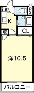 ハイツ医大前 103【間取図】 999999 (ハイツ医大前_A1.JPG)