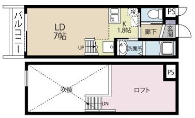 ロフトン 204【間取図】 999999 (ロフトン  104.jpg)