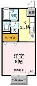 セジュール中吉野 A棟 102【間取図】 999999 (A102.JPG)