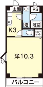MUSE ONE 101【間取図】  (１号室並び.jpg)