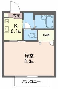 ＣＡＳＡ安宅　Ｂ棟  205【間取図】 999999 (B205(250919).jpg)